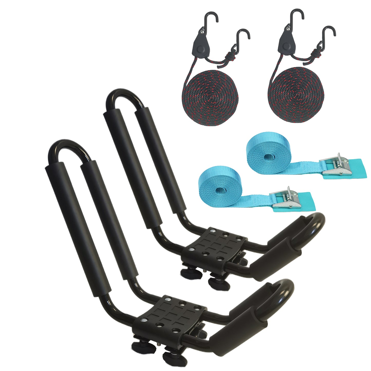Kayak Roof Rack for SUV Car Top Roof Mount Carrier J Cross Bar Canoe Boat (1 Pairs)