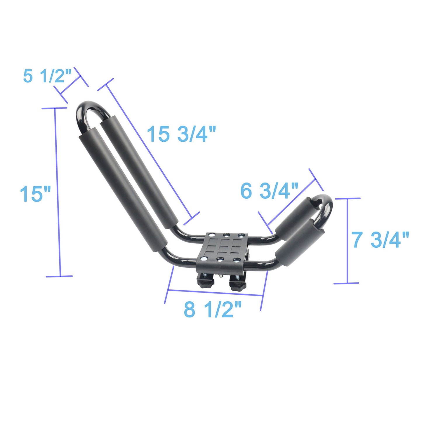 Kayak Roof Rack for SUV Car Top Roof Mount Carrier J Cross Bar Canoe Boat (1 Pairs)