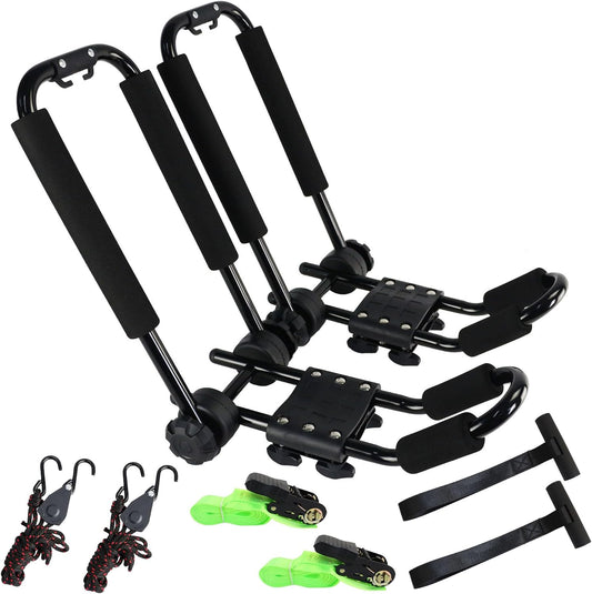 Kayak roof Rack folding J-Bar Rack on Roof Mounting On SUV, Car and Truck Crossbars