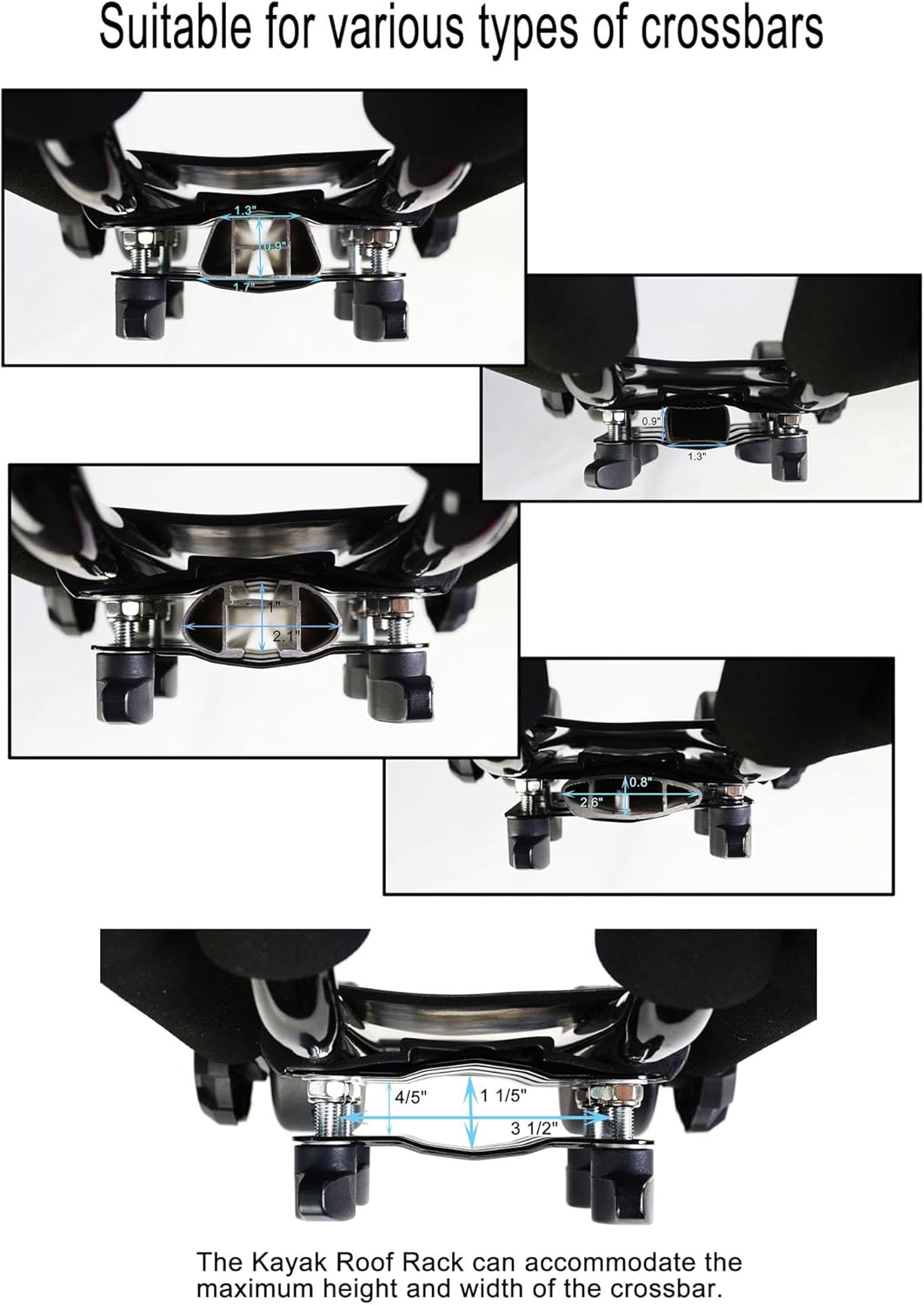 Kayak roof Rack folding J-Bar Rack on Roof Mounting On SUV, Car and Truck Crossbars