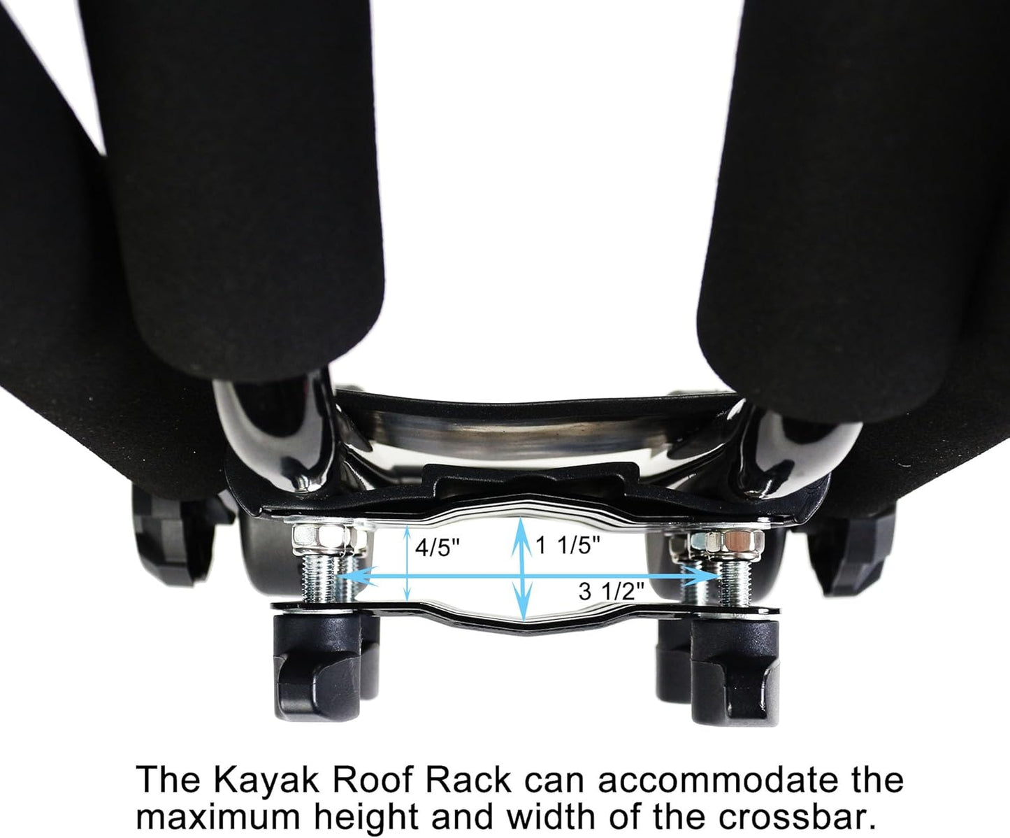 Folding Kayak roof Rack Adjustable for Kayak/Canoe/SUP,J-Bar Rack on Roof Mounting On SUV, Car and Truck Crossbars