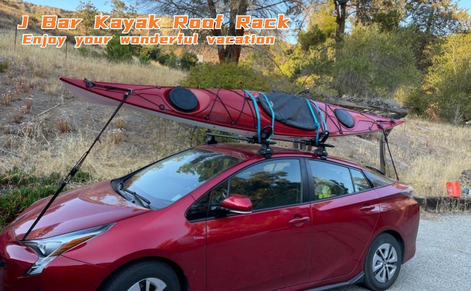 2 PAIRS Kayak Roof Rack for Car Top Roof Mount Carrier J Cross Bar Canoe Boat