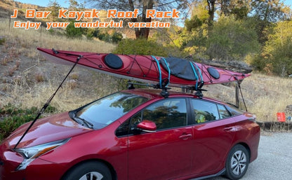 2 PAIRS Kayak Roof Rack for Car Top Roof Mount Carrier J Cross Bar Canoe Boat