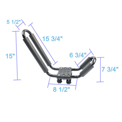 Kayak Roof Rack for SUV Car Top Roof Mount Carrier J Cross Bar Canoe Boat (1 Pairs)